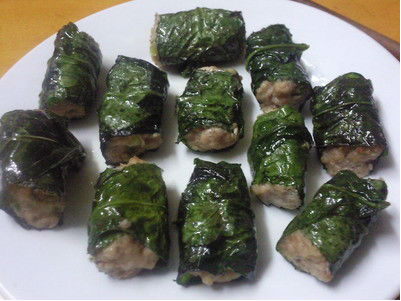 Chả heo cuốn lá xương sông