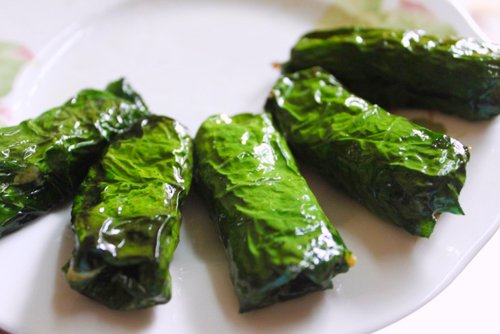 Chả lá lốt chay