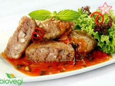 Chả nấm sốt chua ngọt