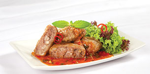 Chả nấm xốt chua ngọt