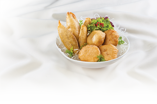 Chả tôm chiên lá trà xanh