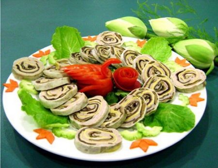 Chả trứng hấp vân