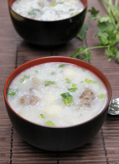 Cháo bắp bò hạt sen cho cuối tuần