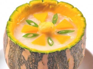 Cháo bí đỏ sò điệp
