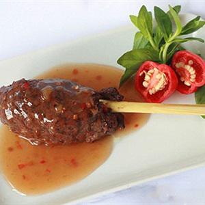 Cách làm chạo bò cuốn sả