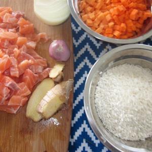 Cách làm cháo cá hồi