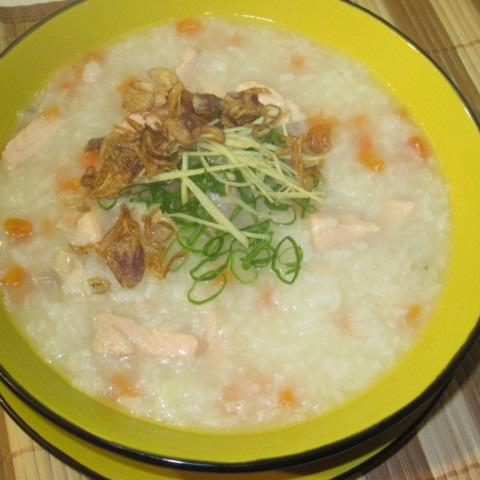 Cách làm cháo cá hồi