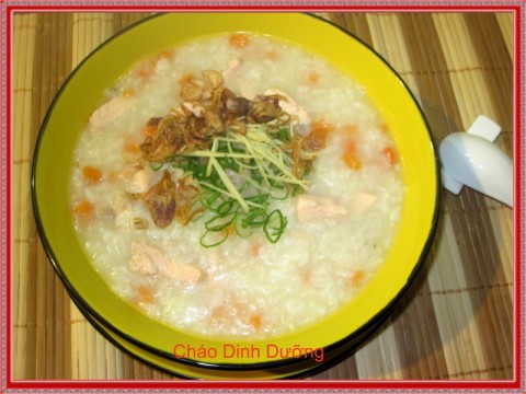 Cháo cá hồi dinh dưỡng cho bé