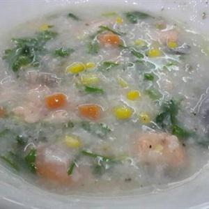Cách làm cháo cá hồi màu sắc