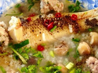 Cháo cá lóc thịt bằm cho cuối tuần