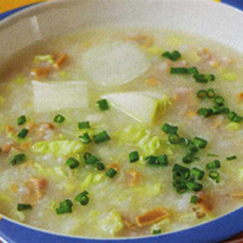 Cách làm cháo cật heo cải thảo