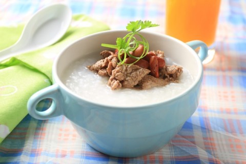 Cháo đậu đỏ thịt bò