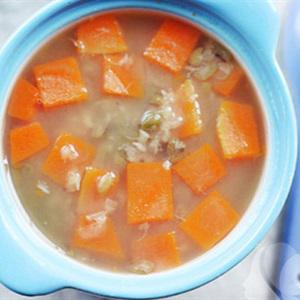 Cách làm cháo đậu xanh bí đỏ