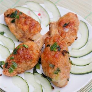 Cách làm chạo gà cuốn mía