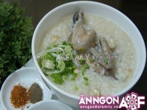 Cháo gà hạt sen