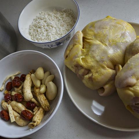 Cách làm cháo ninh nhân sâm