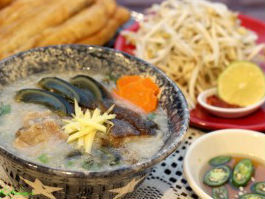 Cháo sườn non hột vịt bắc thảo