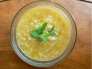 Cháo thịt bò bí đỏ