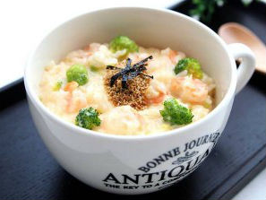 Cháo tôm bông cải xanh phô-mai