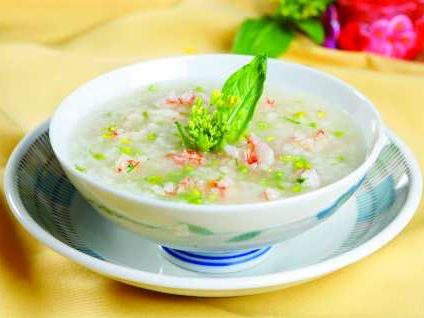 Cháo tôm, cải ngọt