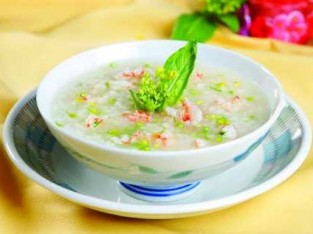 Cháo tôm, cải ngọt