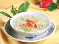 Cháo tôm ngồng cải