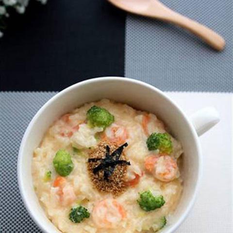 Cách làm cháo tôm với phô mai