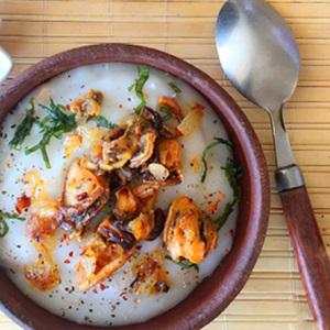 Cách làm cháo trai biển