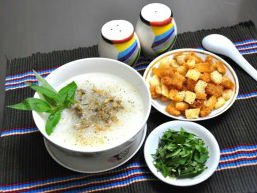 Cháo trai mát lành cho trẻ