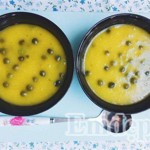 Cách làm chè bí đỏ cốt dừa mix trân châu trà xanh