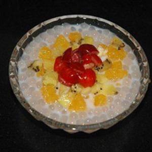 Cách làm chè bột báng trái cây