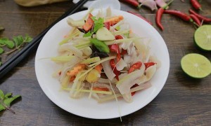 Chè bột báng xoài dầm bưởi
