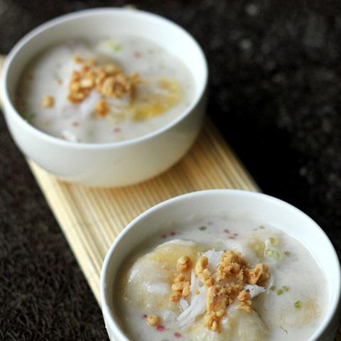 Cách làm chè chuối bột báng