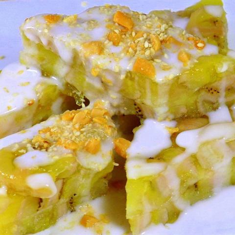 Cách làm chè chuối hấp nước cốt dừa