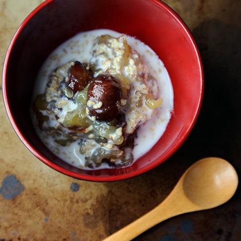 Cách làm chè chuối với hạt dẻ