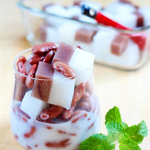 Cách làm chè đậu đỏ thạch dừa
