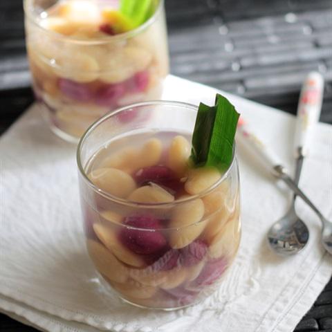 Cách làm chè đậu ngự và trân châu lá cẩm