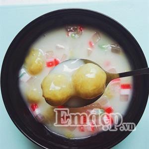 Cách làm chè khoai lang bi nước cốt dừa trân châu