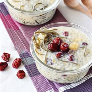 Cách nấu chè sữa táo tàu