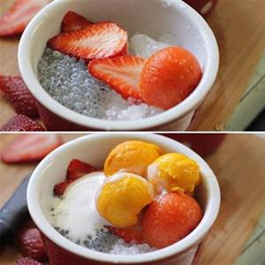 Cách làm chè trái cây hạt é