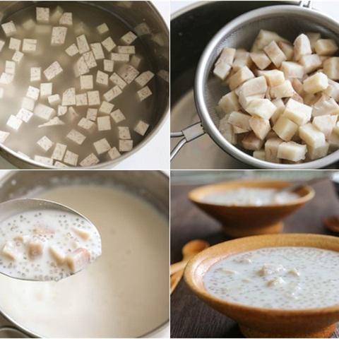 Cách làm chè trân châu khoai sọ