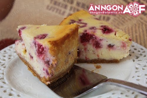Chua ngọt hấp dẫn bánh phô mai quả phúc bồn tử