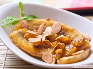 Chuối đốt rượu