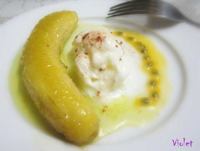 Chuối đốt rượu