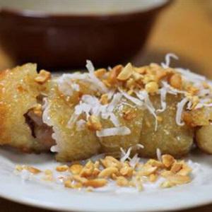 Cách làm chuối sứ bọc nếp nướng