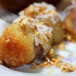 Cách làm chuối sứ bọc nếp nướng