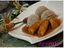 Chuối với sốt caramel