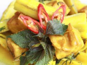 Chuối xào đậu hũ