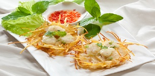 Cồi sò điệp chiên khoai