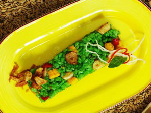 Cơm bó xôi, sò điệp